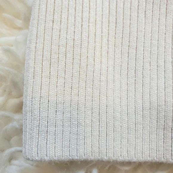 Zara Ribbed Knit Coat M Cream NWT - Picture 9 of 14
